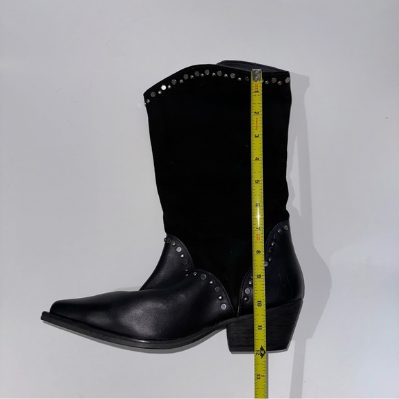 Free People Womens Jackson Studded Western Boot Bootie Black US 6 & 10 - Picture 5 of 12